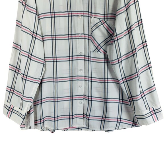 Plus Size Flannel Shirt Women Plaid Shirt Casual soft sz 2X Mystyle - Picture 13 of 15